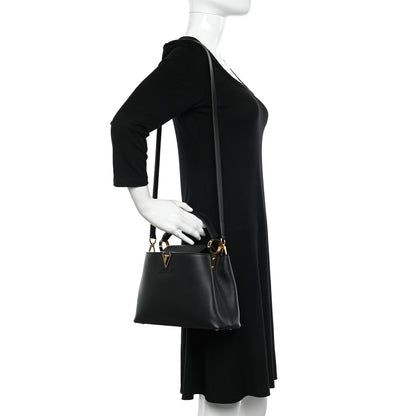 Louis Vuitton Taurillon Capucines BB Black 2 of 10