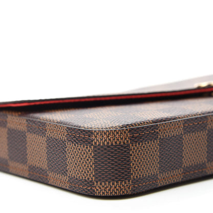 Louis Vuitton Damier Ebene Pochette Felicie Chain Wallet 7 of 11