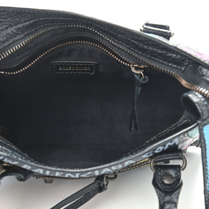 Balenciaga Agneau Arena Graffiti All Over Classic Hardware Mini City Black Multicolor 5 of 8