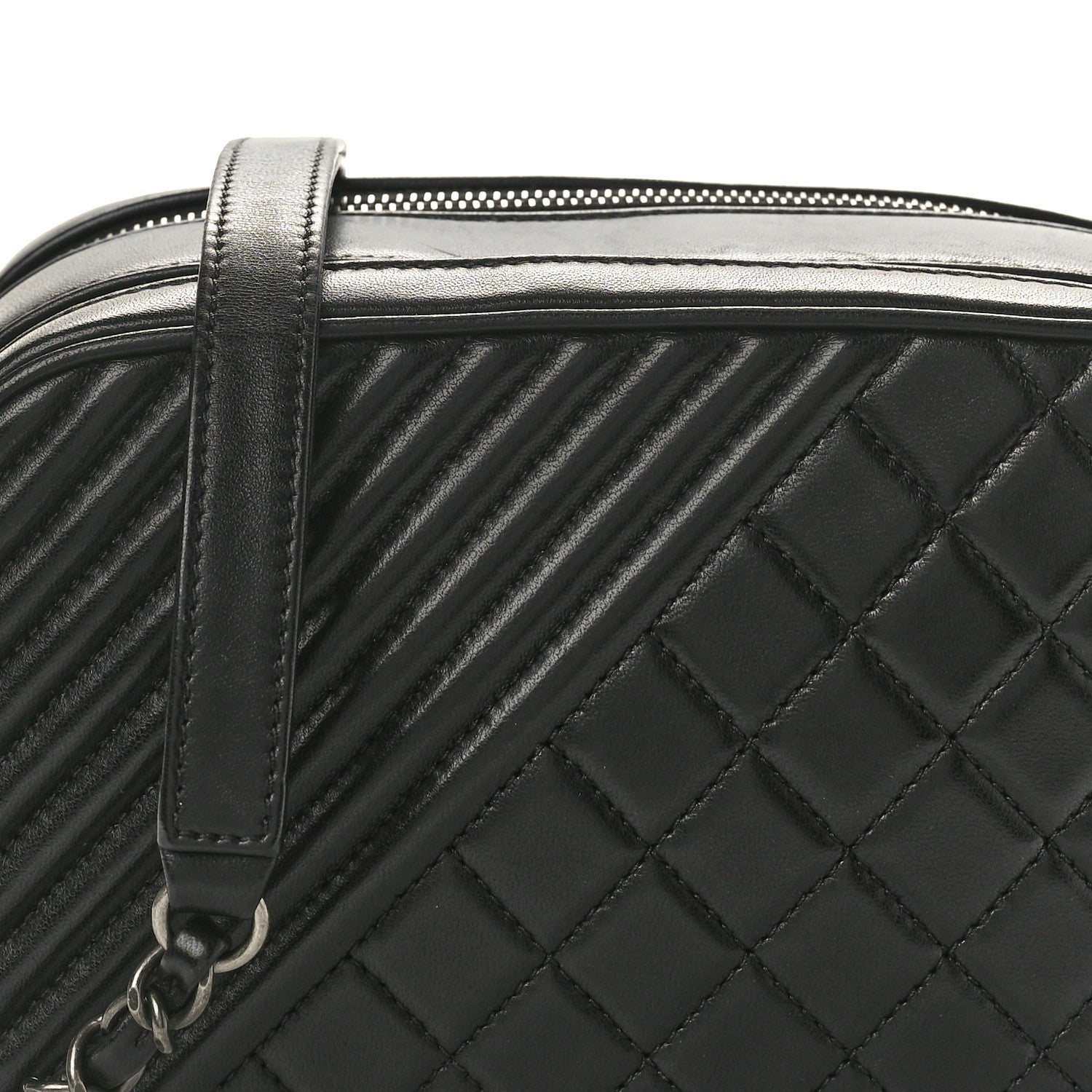 Chanel Lambskin Small Coco Boy Camera Case Black 9 of 11