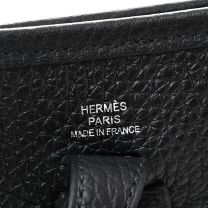 Hermes Taurillon Clemence Evelyne TPM Black 6 of 10