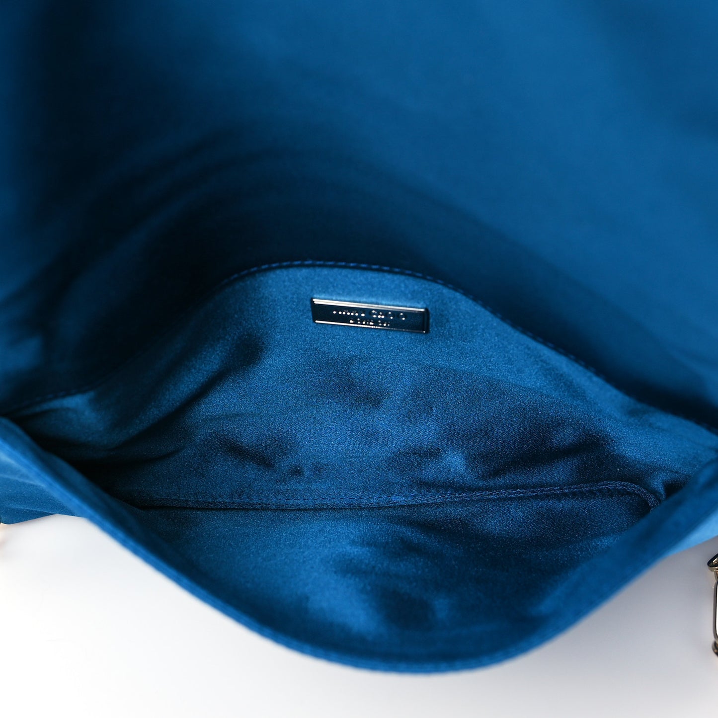 Satin Crystal Titania Clutch Blue