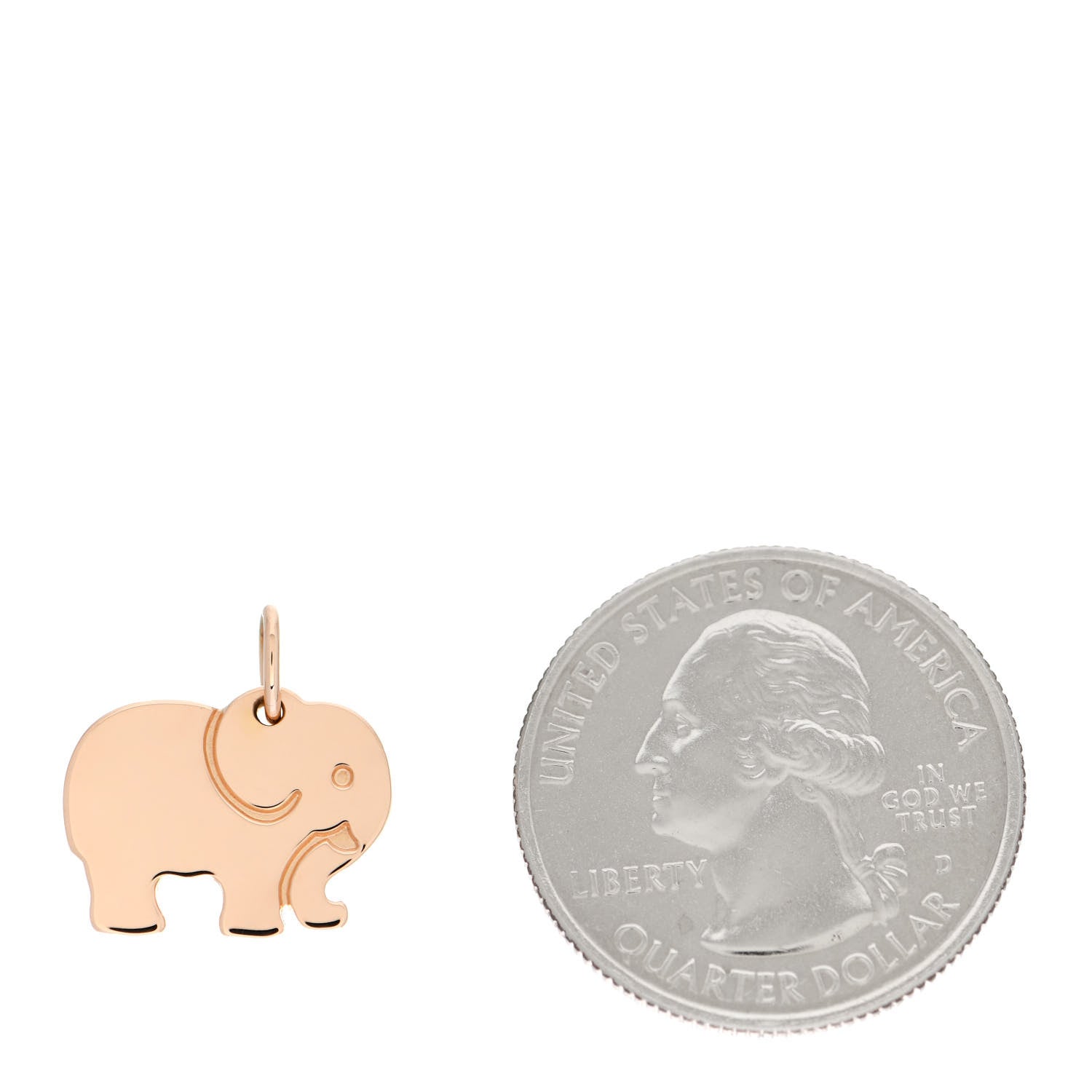Tiffany 18K Rose Gold Elephant Never Forgets Charm 3 of 3