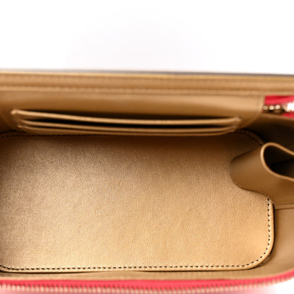 Chanel Lambskin Quilted Small Pearl Crush Vanity Case With Chain Red 4 of 11