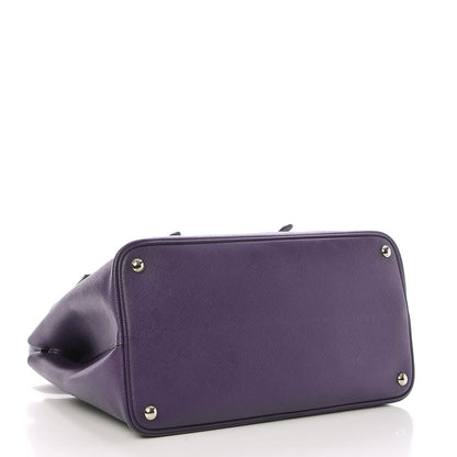 Prada Saffiano Cuir Convertible Top Handle Tote Viola 4 of 6