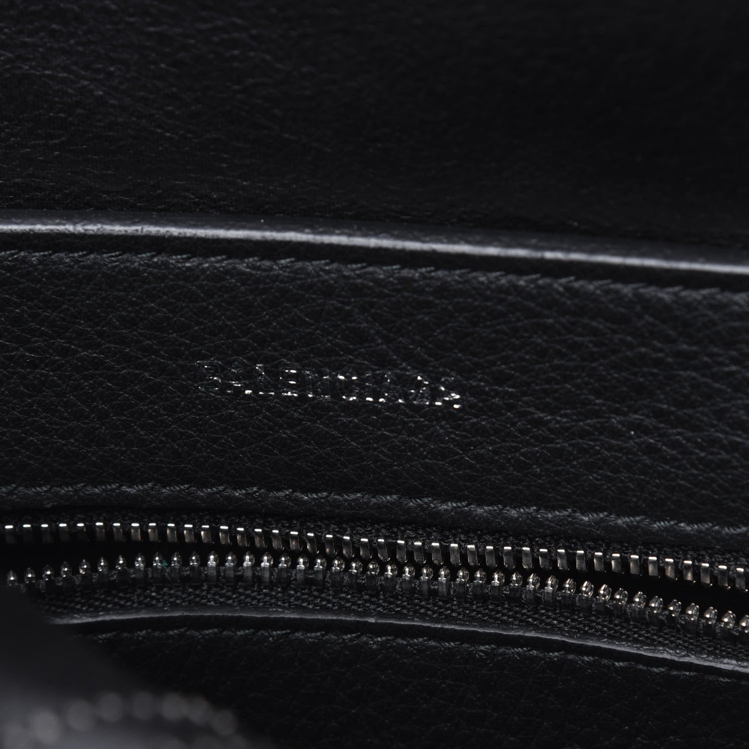 Balenciaga Metallic Goatskin Logo XXS Everyday Tote Argent Black 7 of 16