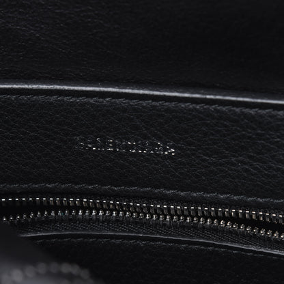Balenciaga Metallic Goatskin Logo XXS Everyday Tote Argent Black 7 of 16