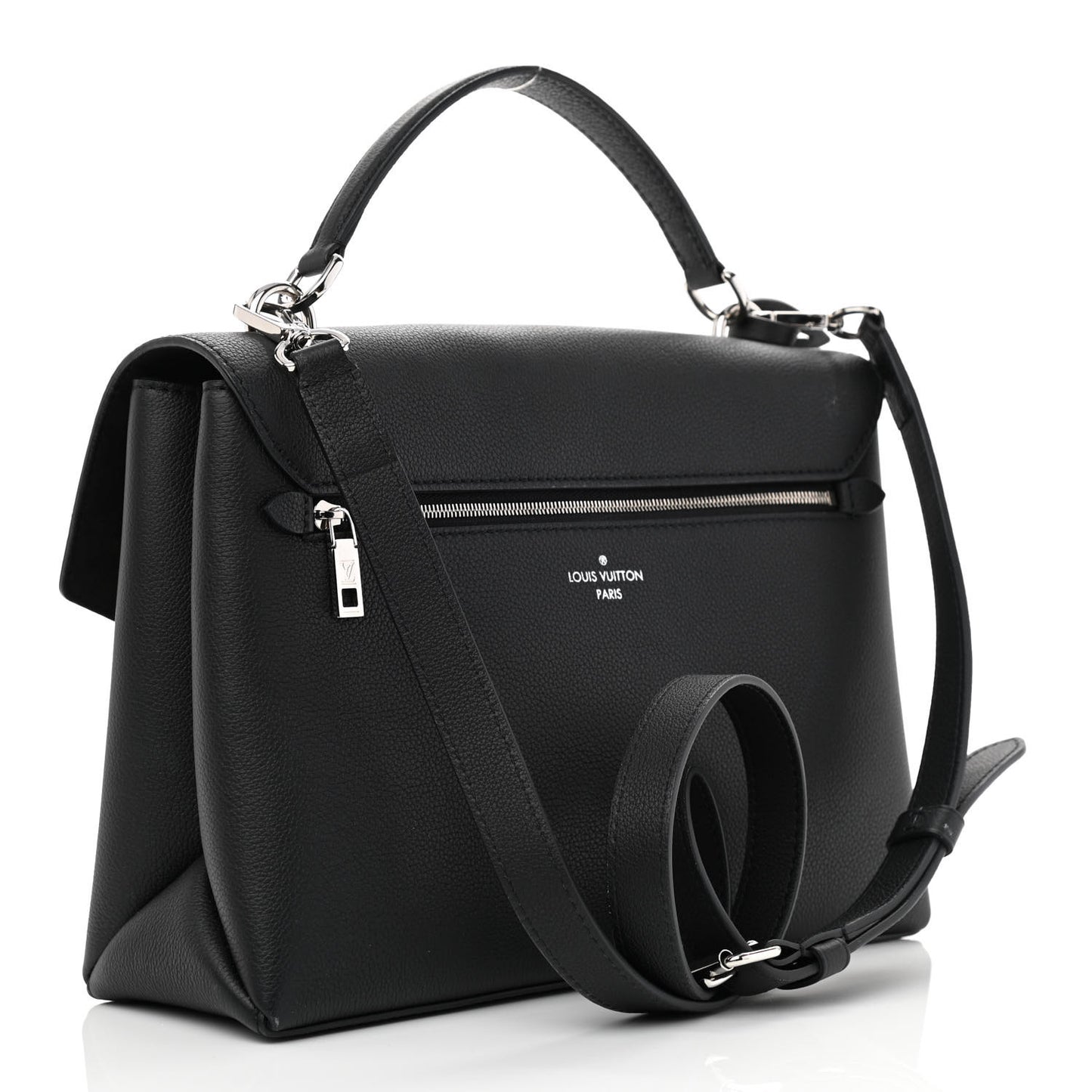 Soft Calfskin My Lockme Top Handle Vanille Black