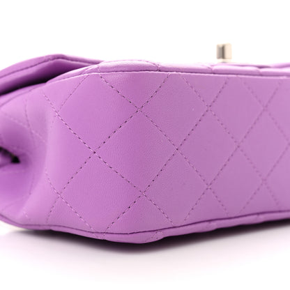 Chanel Lambskin Quilted Mini Rectangular Flap Purple 9 of 10