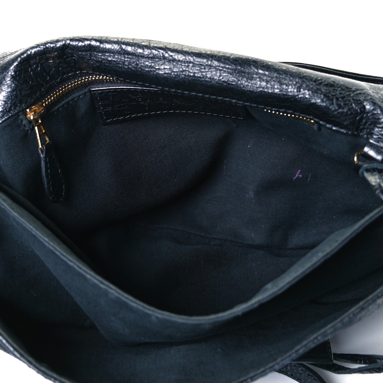 Balenciaga Agneau Giant 12 Gold Hardware Envelope Strap Clutch Black 5 of 7