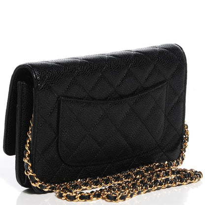 Chanel Caviar Quilted Wallet On Chain WOC Black 3 of 9