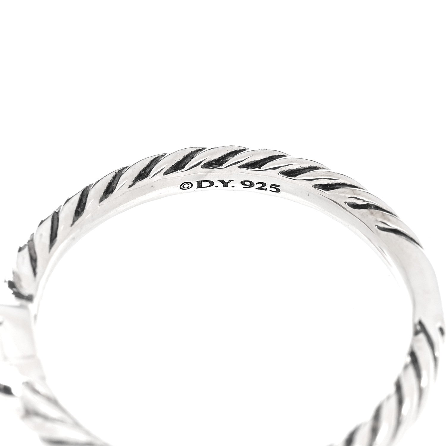 David Yurman Sterling Silver Diamond Quatrefoil Ring 50 5.25 4 of 5