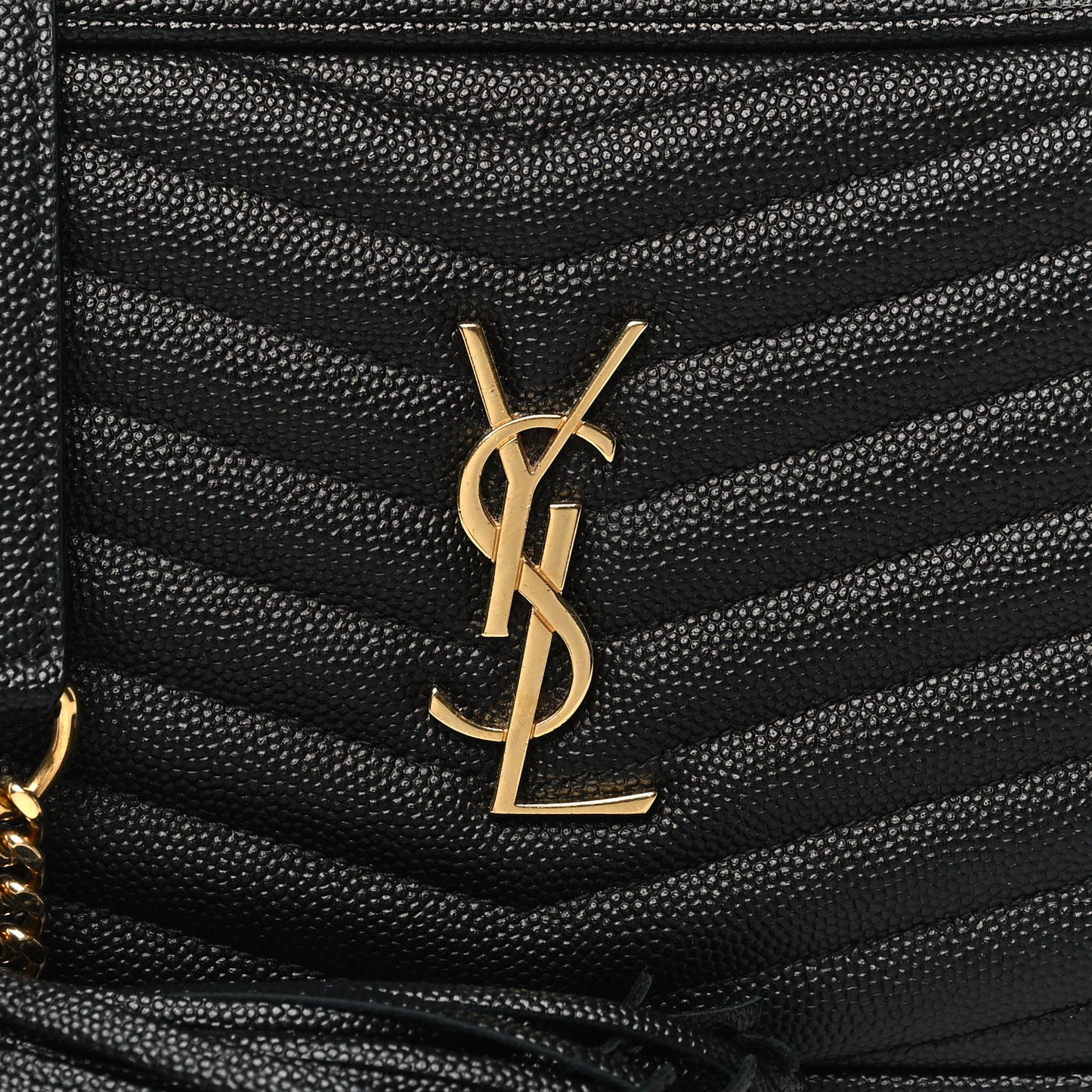 Grain De Poudre Matelasse Monogram Mini Lou Camera Bag Black