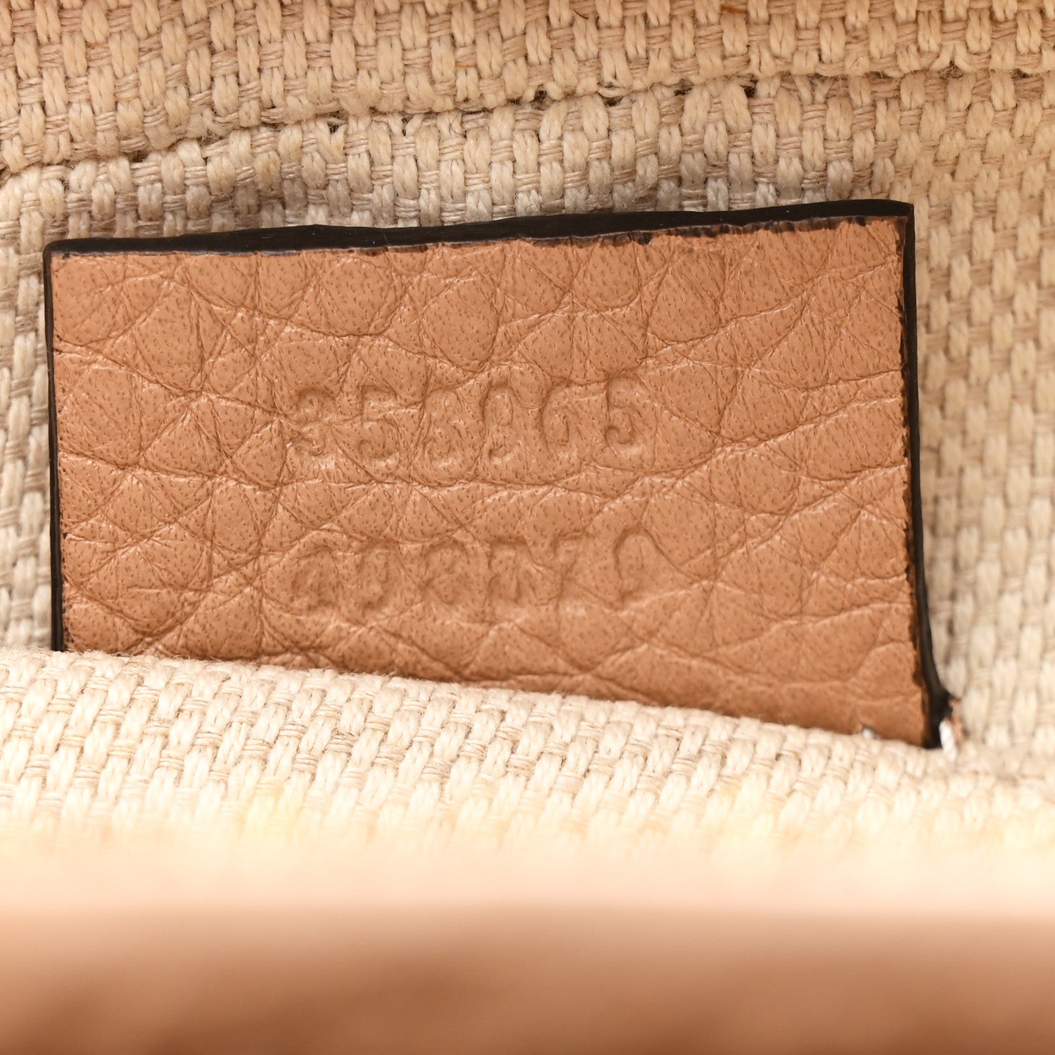 Gucci Pebbled Calfskin Mini Soho Chain Bag Camelia 13 of 19