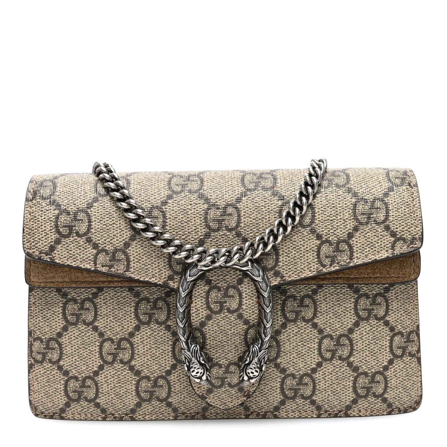GG Supreme Monogram Super Mini Dionysus Shoulder Bag Taupe