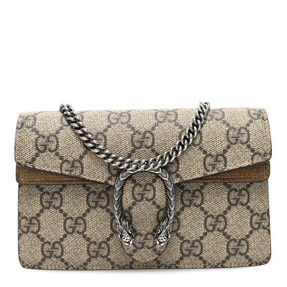 Gucci GG Supreme Monogram Super Mini Dionysus Shoulder Bag Taupe 1 of 10