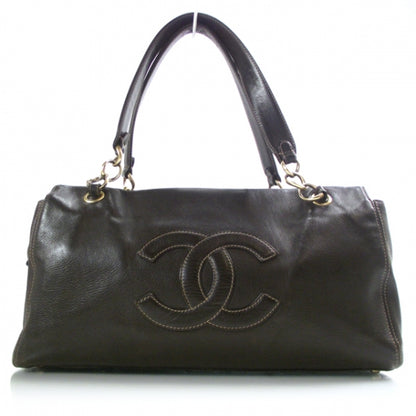 Chanel Calfskin Large Satchel Brown 1 of 13