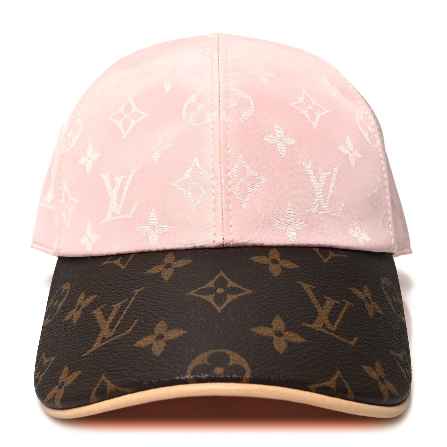 Polyester Silk Monogram LV Get Ready Cap L Pink