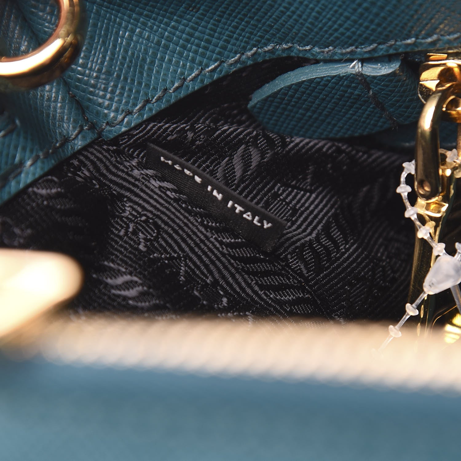 Prada Saffiano Lux Galleria Front Pocket Tote Ottanio 6 of 9