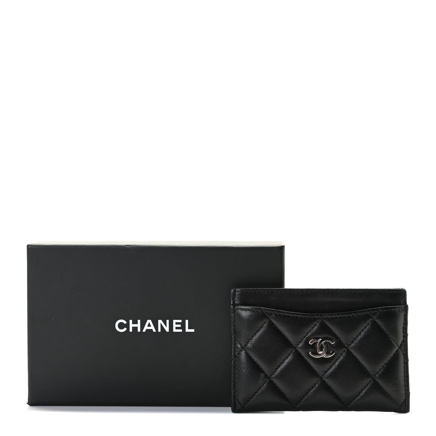 Chanel Lambskin Quilted Card Holder Black 8 of 8