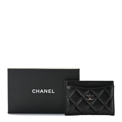 Chanel Lambskin Quilted Card Holder Black 8 of 8