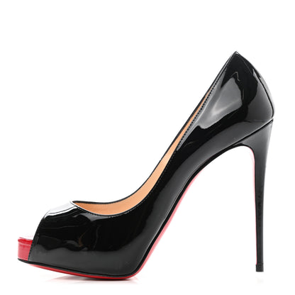 Christian Louboutin Patent New Very Prive 120 Pumps 36.5 Black Red 1 of 8