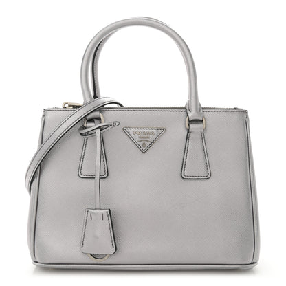 Prada Saffiano Lux Small Galleria Double Zip Tote Cromo 1 of 11