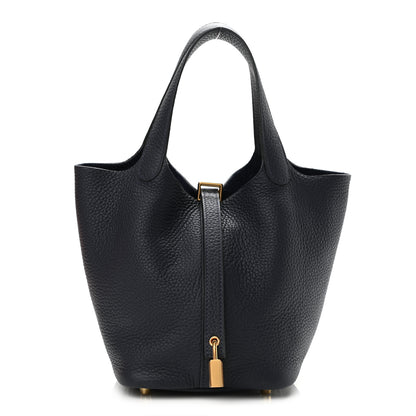 Hermes Taurillon Clemence Picotin Lock 18 PM Bleu Nuit 1 of 11