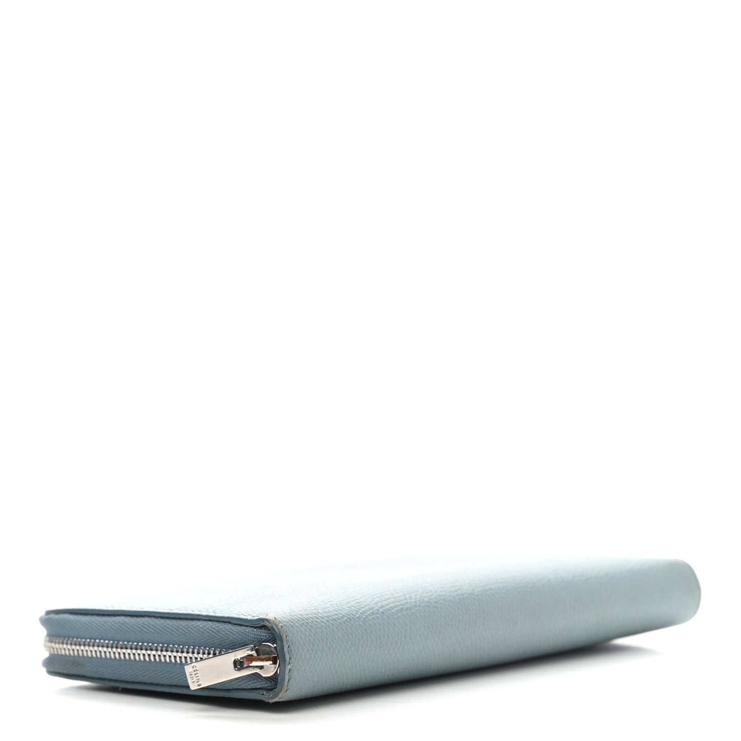 Grained Calfskin Large Zip Around Multifunction Wallet Sky Blue