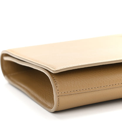 Saint Laurent Calfskin Large Belle De Jour Clutch Beige 8 of 9