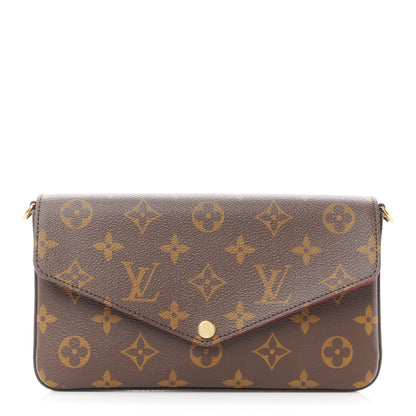 Louis Vuitton Monogram Pochette Felicie Wallet Fuchsia 1 of 7