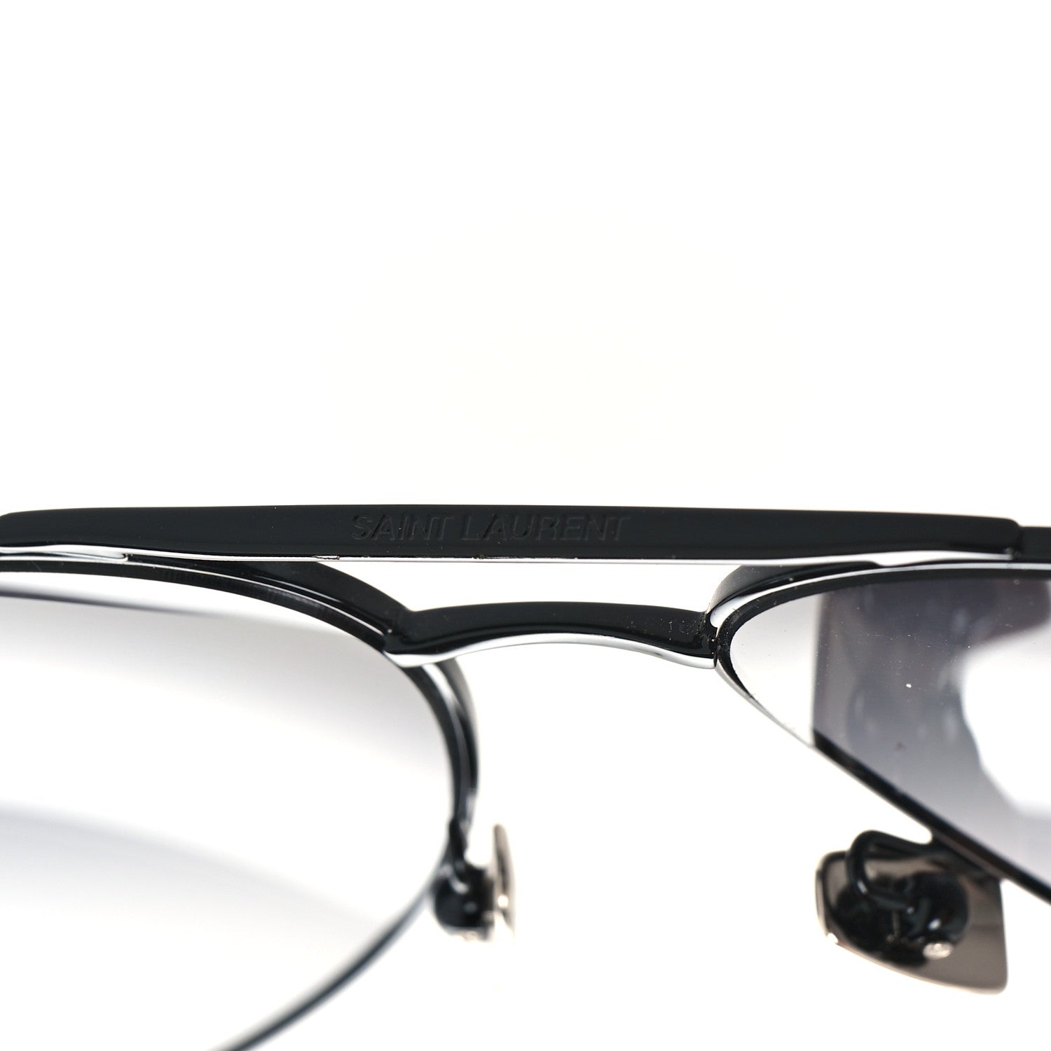 Saint Laurent Metal Aviator Classic 11 Rim Sunglasses Black 7 of 8