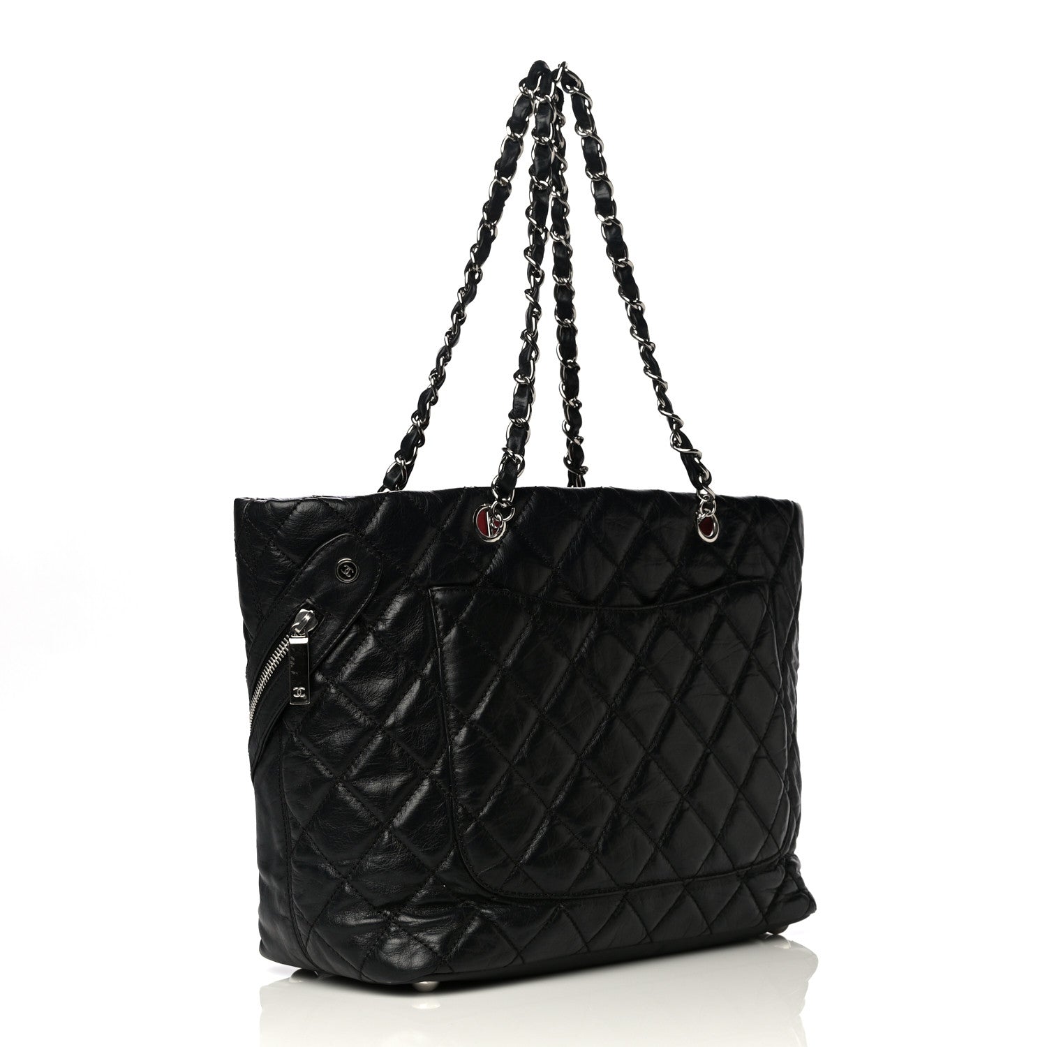 Chanel Aged Calfskin Quilted Large Cotton Club Tote Black 3 of 14