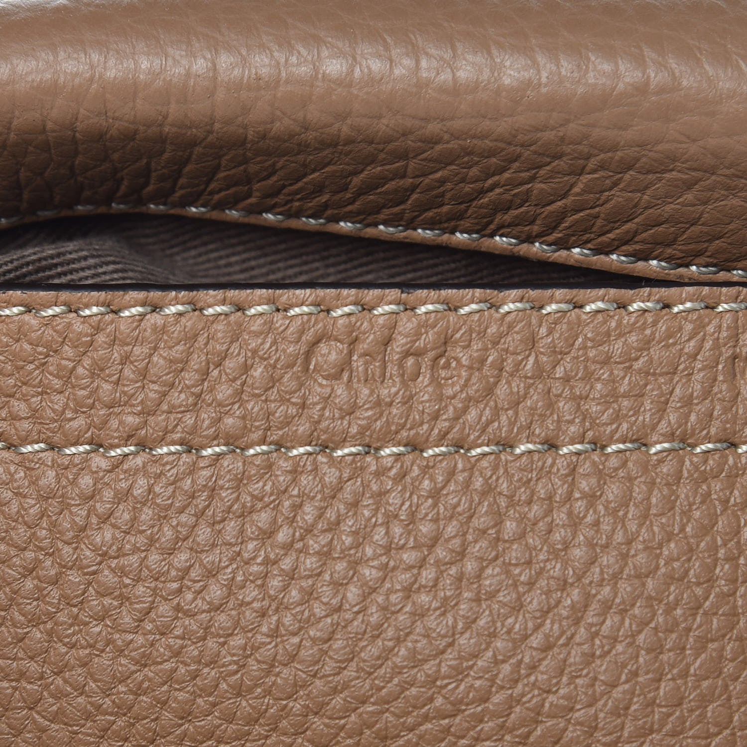Chloe Calfskin Mini Marcie Round Crossbody Bag Nut 6 of 9