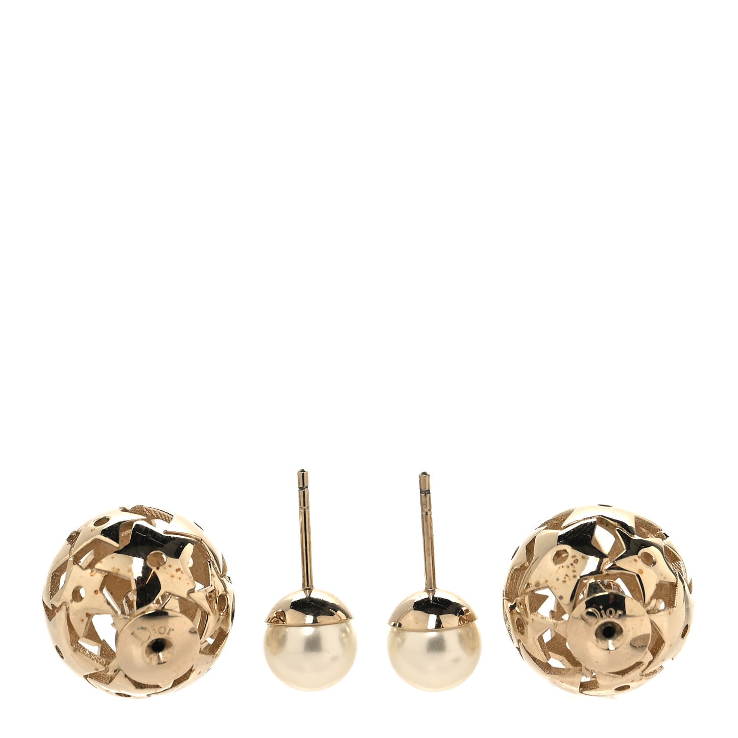 Pearl Star Mise En Dior Tribal Earrings Gold