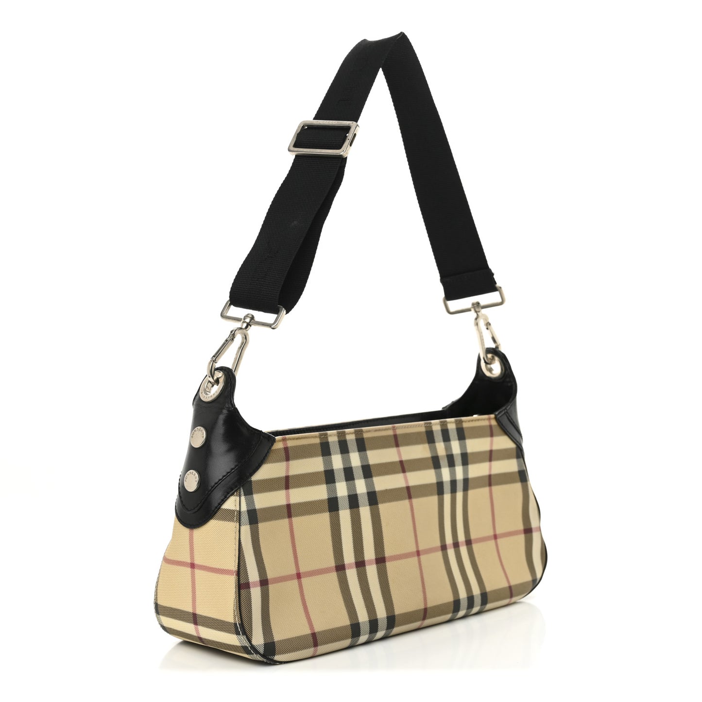 House Check Shoulder Bag Black