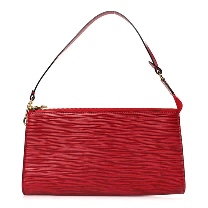 Louis Vuitton Epi Pochette Accessories 24 Castillan Red 1 of 9