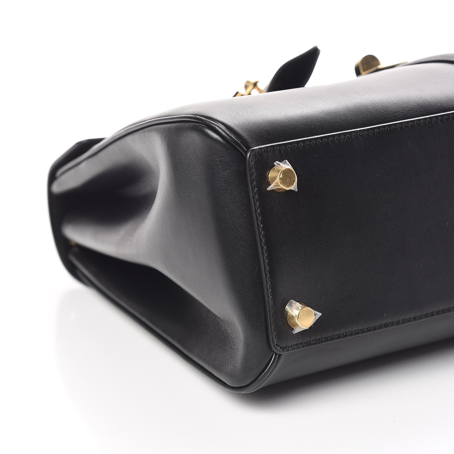 Celine Satinated Calfskin Medium 16 Top Handle Bag Black 6 of 15