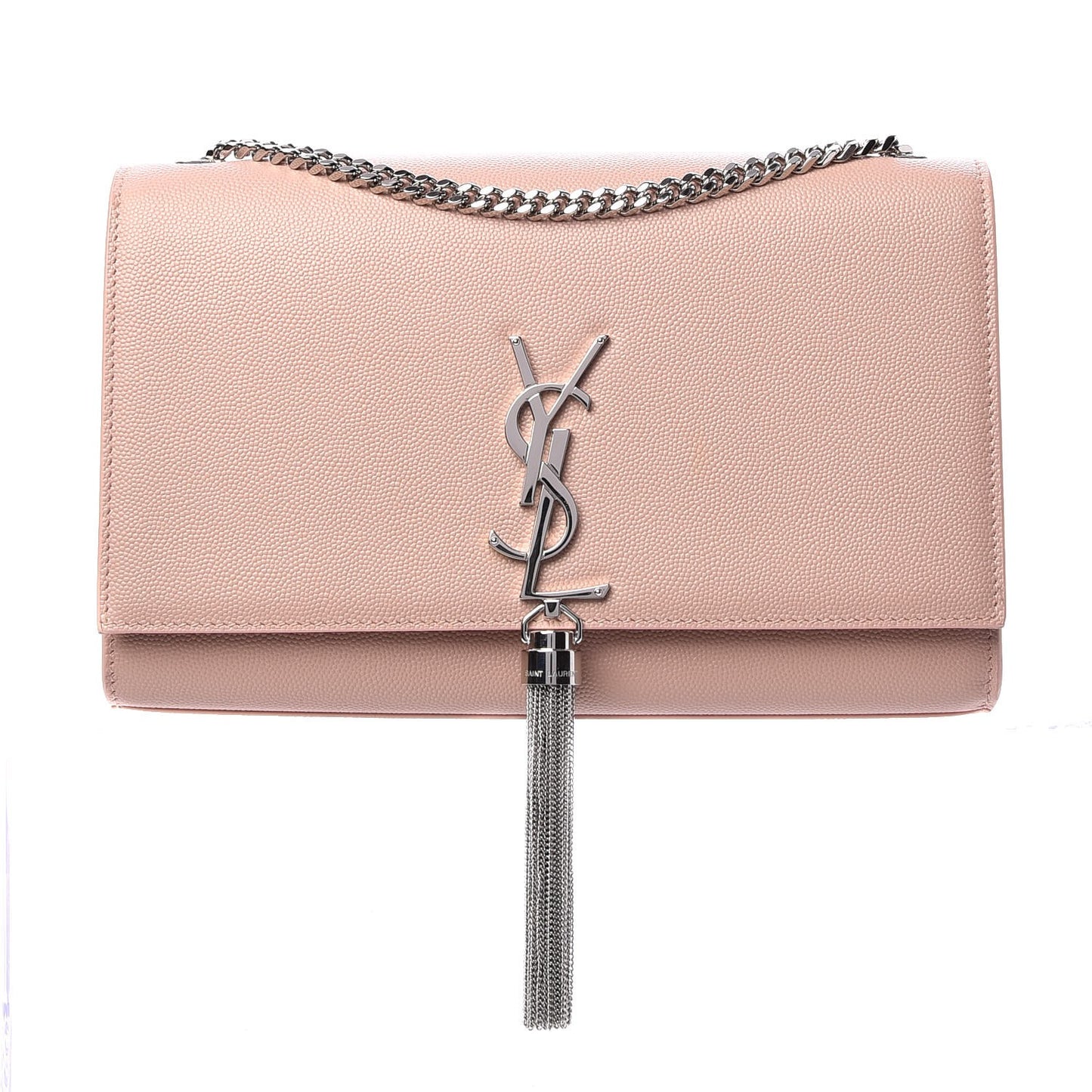 Grain De Poudre Medium Classic Monogram Kate Tassel Satchel Pale Blush