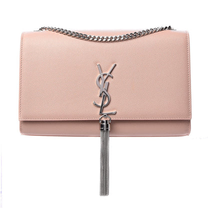Saint Laurent Grain De Poudre Medium Classic Monogram Kate Tassel Satchel Pale Blush 1 of 7