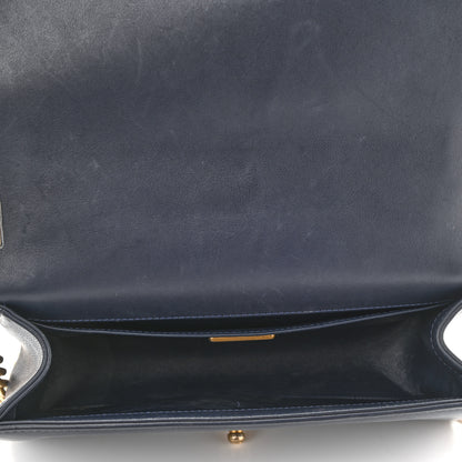 Chanel Orylag Medium Boy Top Handle Flap Navy 5 of 10