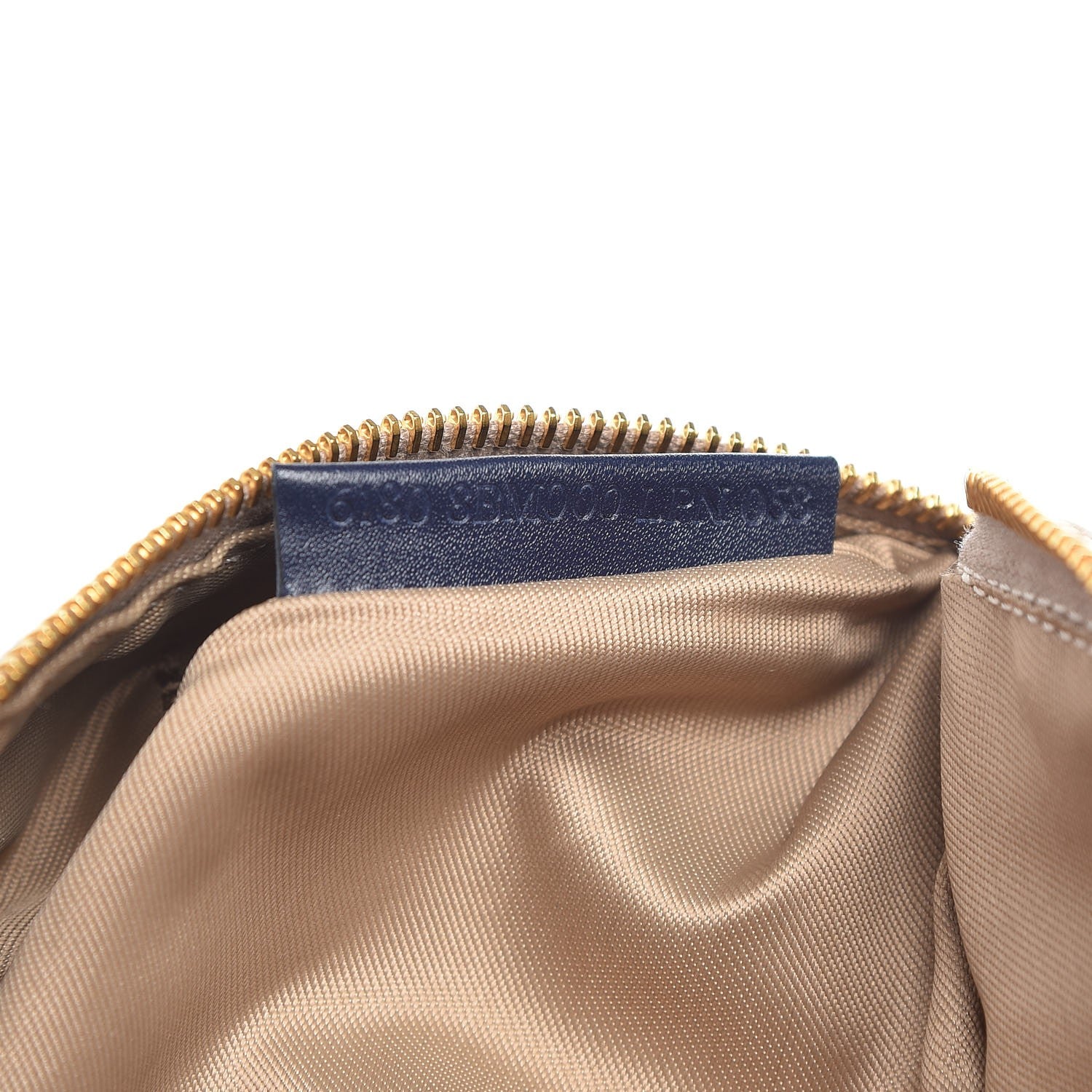 Fendi Zucchino Vitello Pocket Waist Bag Beige Azzurro Blue 7 of 8