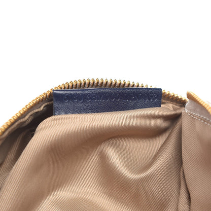 Fendi Zucchino Vitello Pocket Waist Bag Beige Azzurro Blue 7 of 8