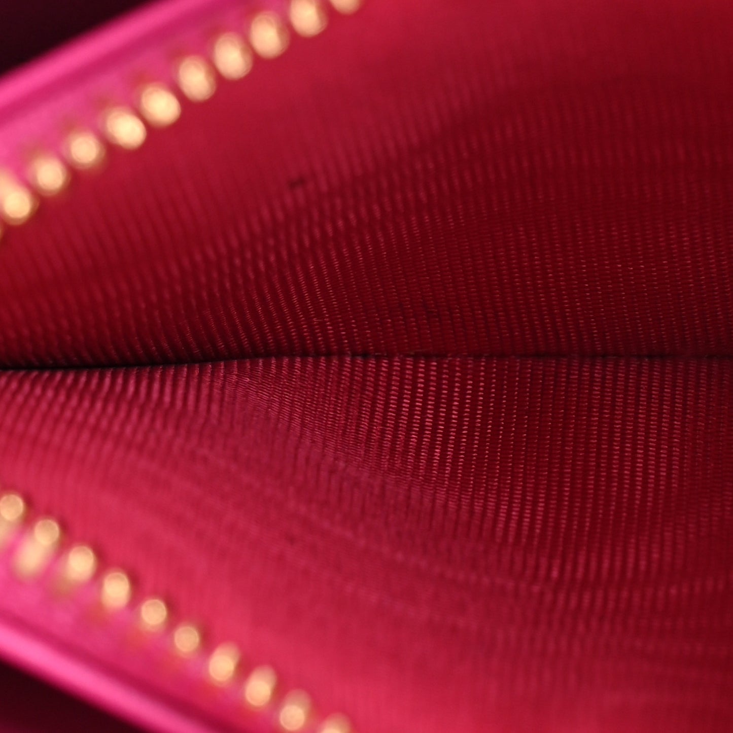 Lambskin Cannage Small Lady Dior Voyageur Coin Purse Fuchsia