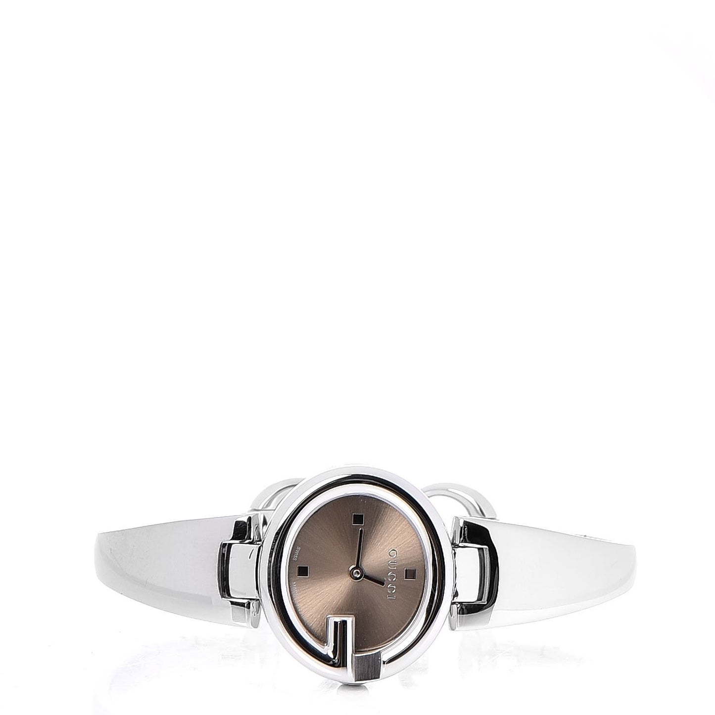 Stainless Steel 27mm Guccissima Quartz Watch Brown