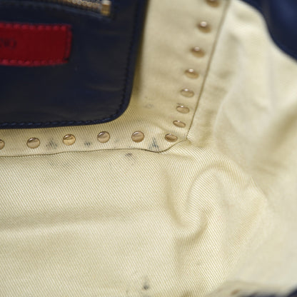 Valentino Garavani Vitello Mini Rockstud Tote Marine 9 of 14