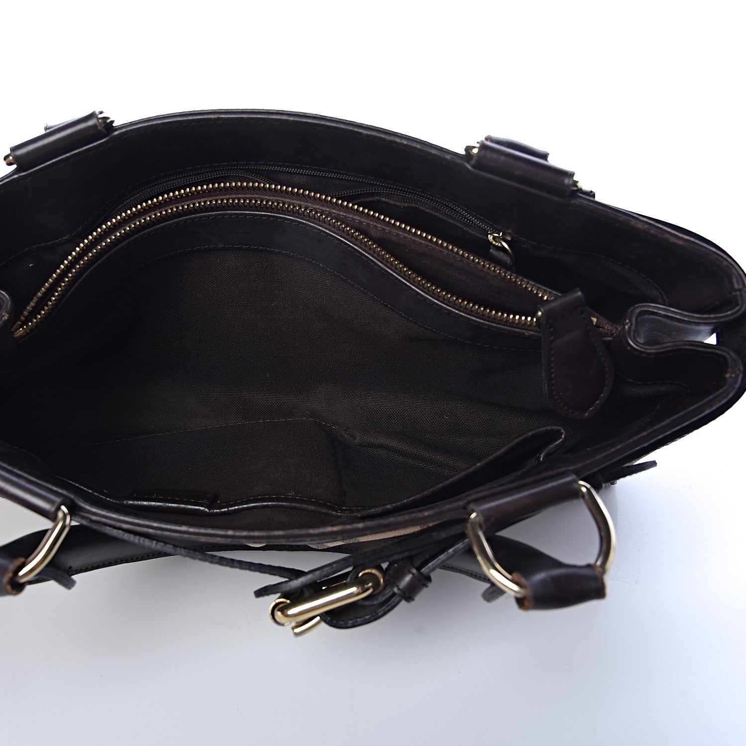 Burberry Haymarket Check Buckle Shoulder Bag Chocolate 6 of 14