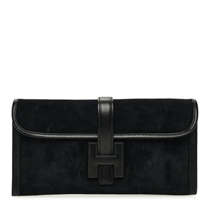 Hermes Veau Doblis Swift Jige Elan 29 Clutch Black 1 of 9