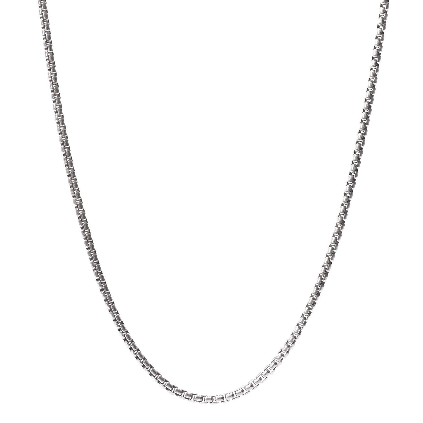 Sterling Silver 14K Yellow Gold 3.6mm Box Chain Necklace 32"
