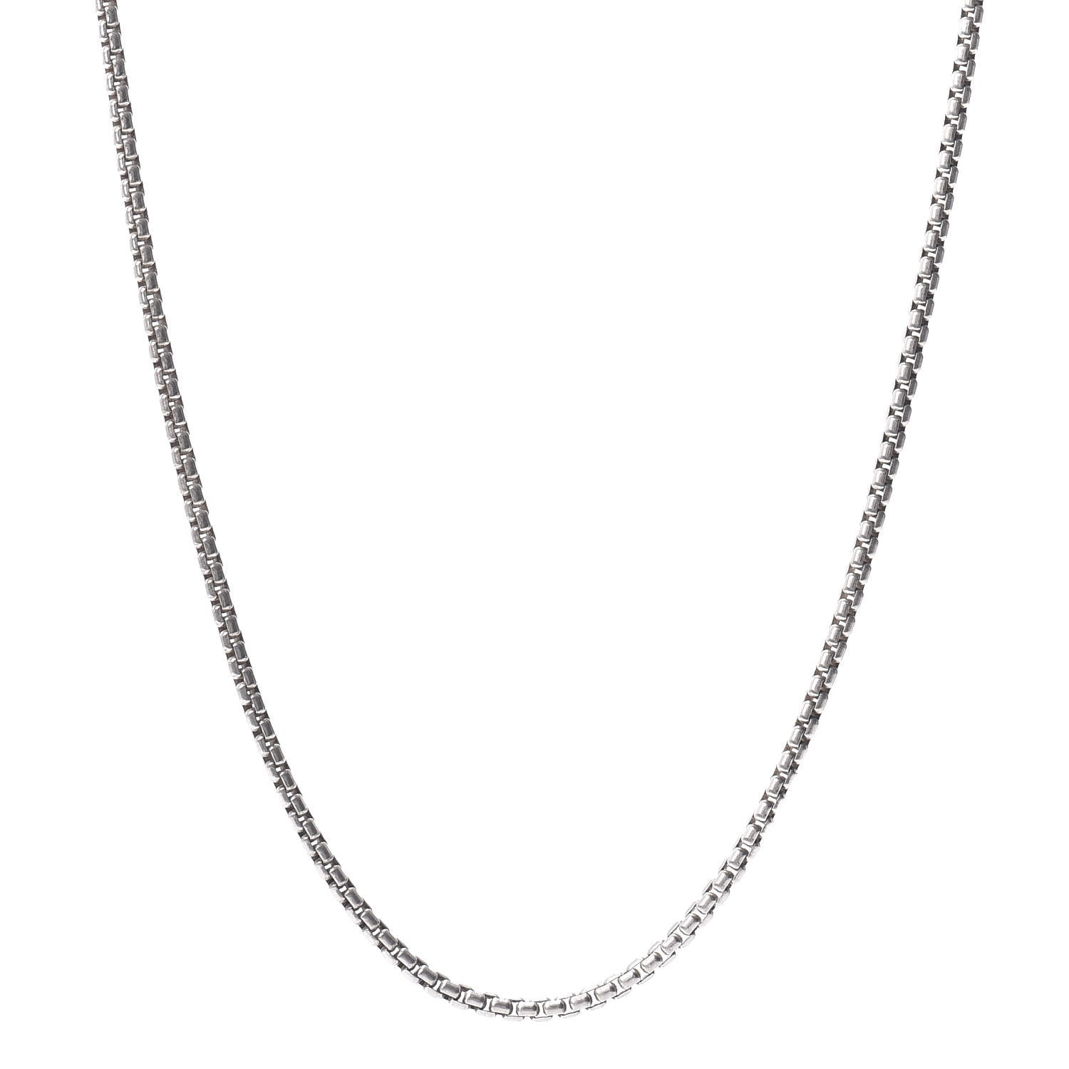 David Yurman Sterling Silver 14K Yellow Gold 3.6mm Box Chain Necklace 32" 1 of 4